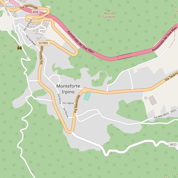 Thumbnail mappa stradale di Monteforte Irpino