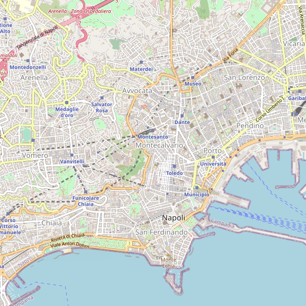 Thumbnail mappa stradale di Napoli