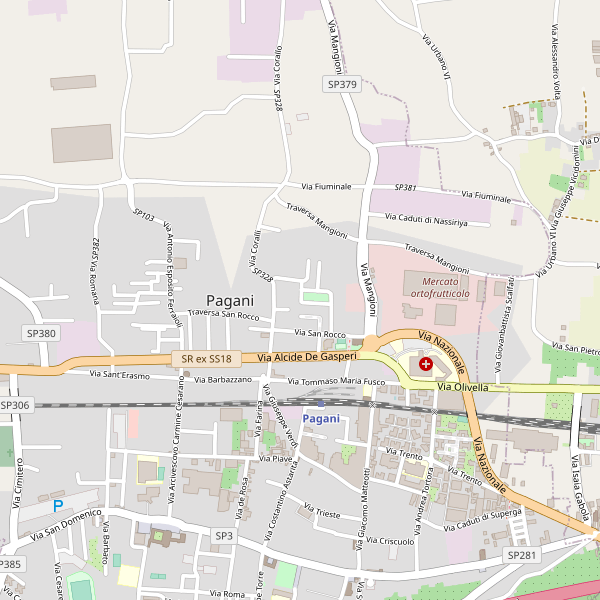 Thumbnail mappa stradale di Pagani