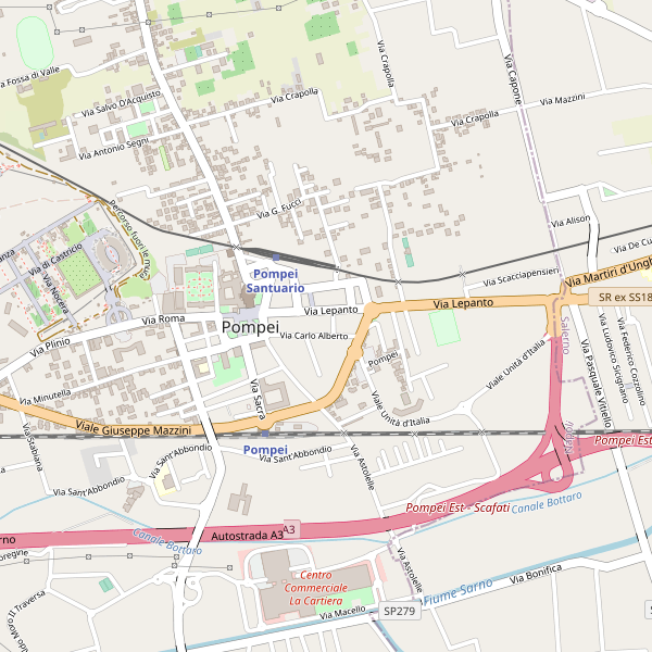 Thumbnail mappa stradale di Pompei
