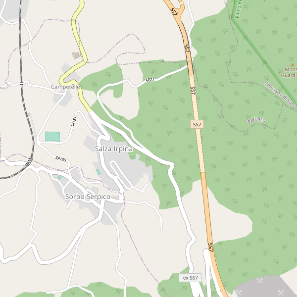 Thumbnail mappa stradale di Salza Irpina