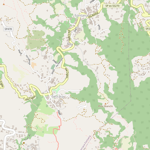 Thumbnail mappa stradale di Serrara Fontana