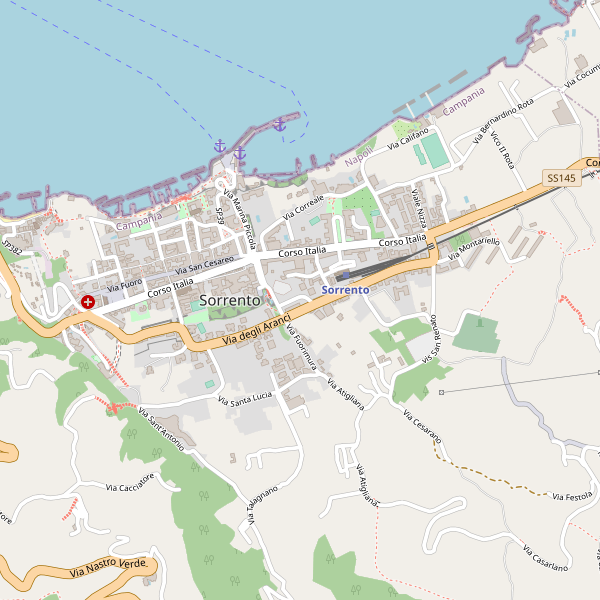 Thumbnail mappa stazionibus di Sorrento