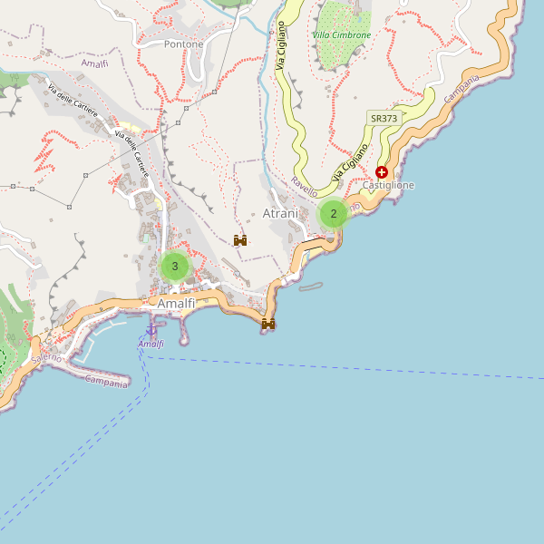 Thumbnail mappa bancomat di Amalfi