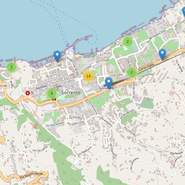 Thumbnail mappa bar di Sorrento