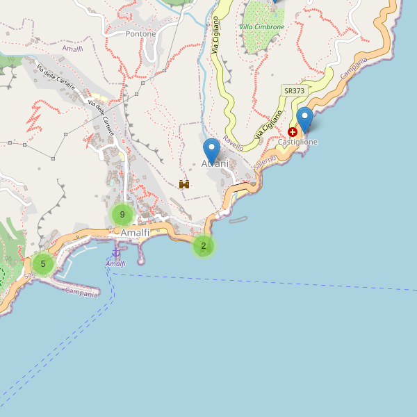 Thumbnail mappa hotel di Amalfi
