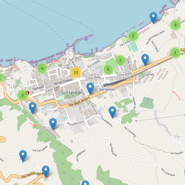 Thumbnail mappa hotel di Sorrento