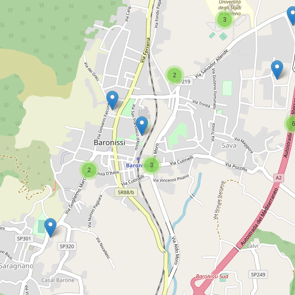 Thumbnail mappa parcheggi di Baronissi