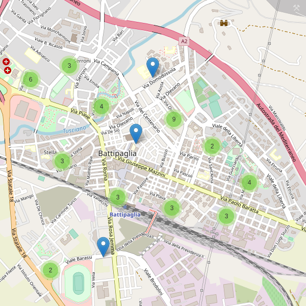 Thumbnail mappa parcheggi di Battipaglia