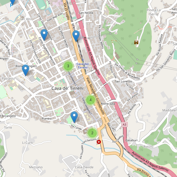 Thumbnail mappa parcheggi di Cava de' Tirreni