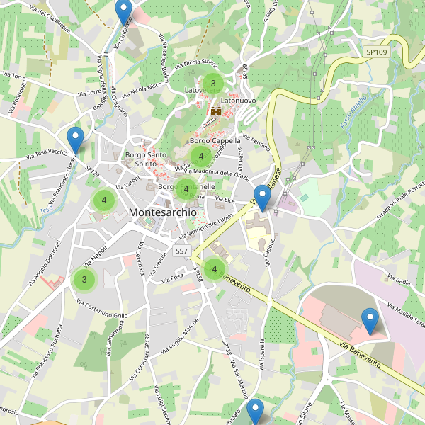 Thumbnail mappa parcheggi di Montesarchio