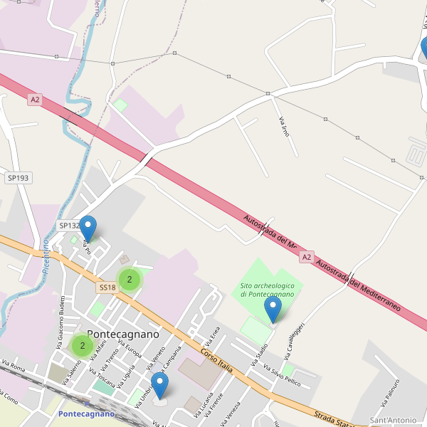 Thumbnail mappa parcheggi di Pontecagnano Faiano