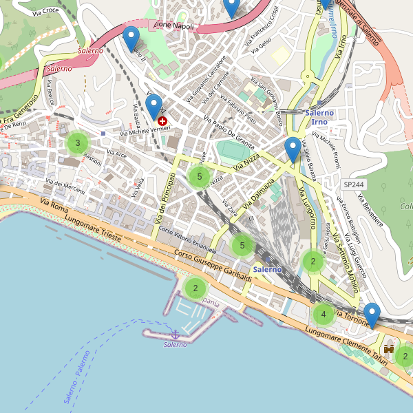 Thumbnail mappa parcheggi di Salerno