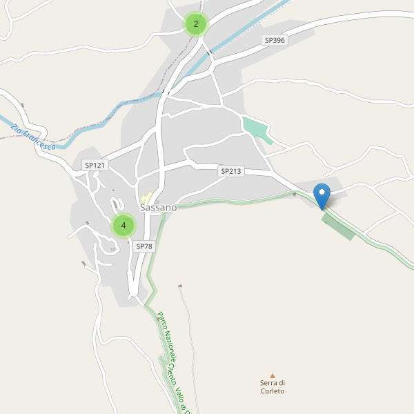 Thumbnail mappa parcheggi di Sassano