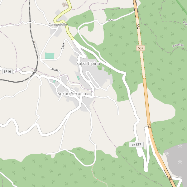 Thumbnail mappa parcheggi di Sorbo Serpico