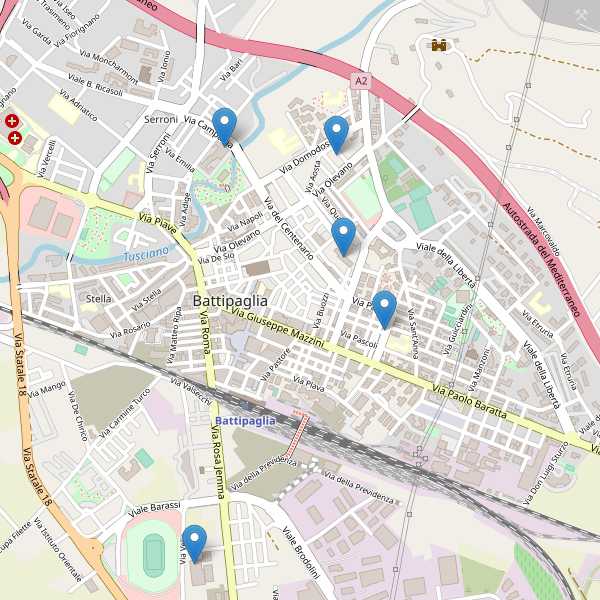 Thumbnail mappa supermercati di Battipaglia