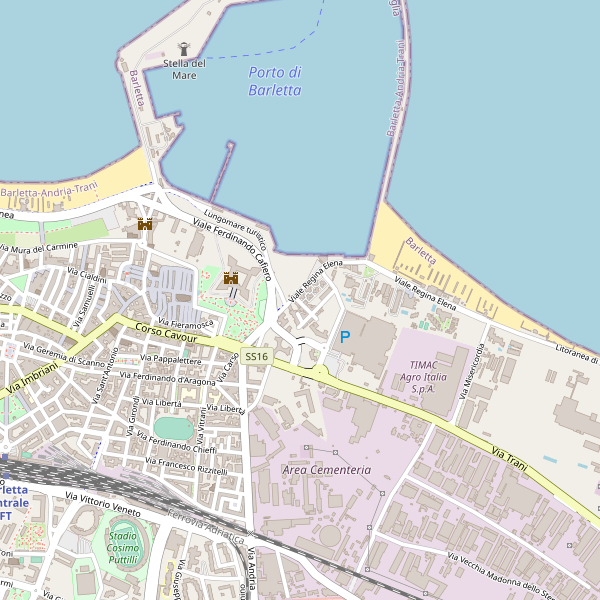 Thumbnail mappa stradale di Barletta
