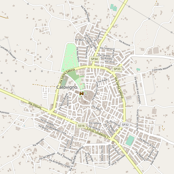 Thumbnail mappa stradale di Carovigno