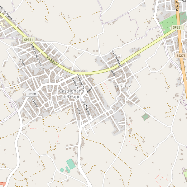 Thumbnail mappa stradale di Castrignano del Capo