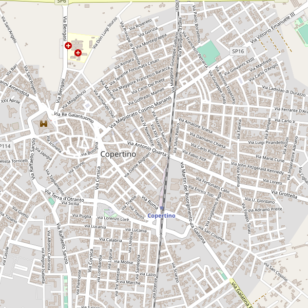 Thumbnail mappa stradale di Copertino