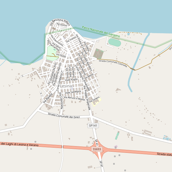 Thumbnail mappa stradale di Lesina