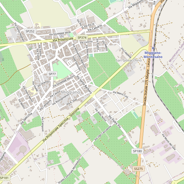 Thumbnail mappa stazioni di Miggiano