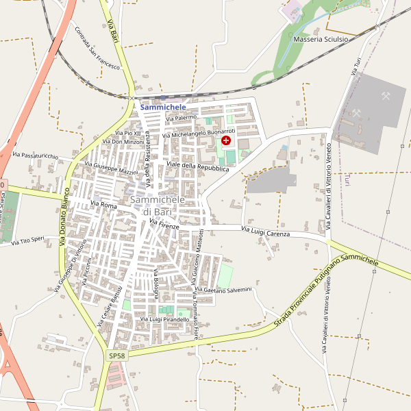 Thumbnail mappa stradale di Sammichele di Bari
