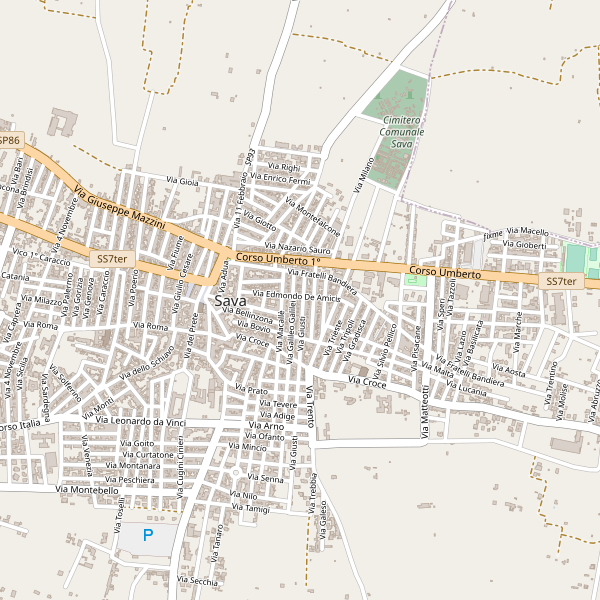 Thumbnail mappa stradale di Sava