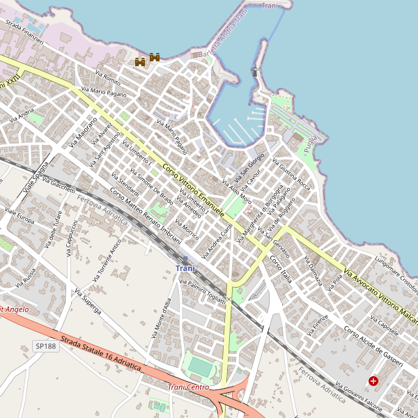 Thumbnail mappa stradale di Trani