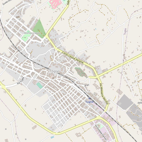 Thumbnail mappa stradale di Tuglie
