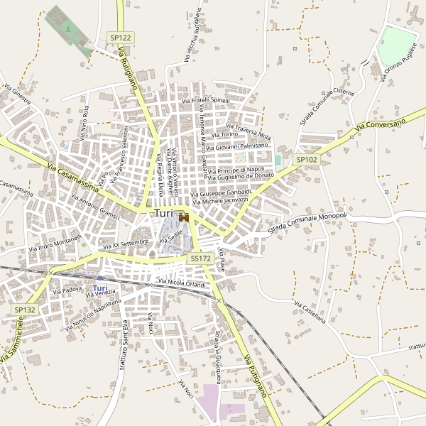 Thumbnail mappa stradale di Turi