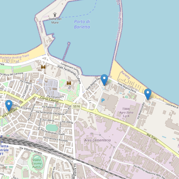 Thumbnail mappa hotel di Barletta