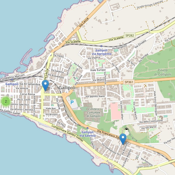 Thumbnail mappa hotel di Gallipoli