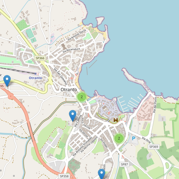 Thumbnail mappa hotel di Otranto