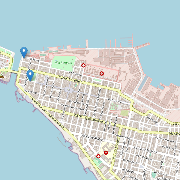 Thumbnail mappa hotel di Taranto