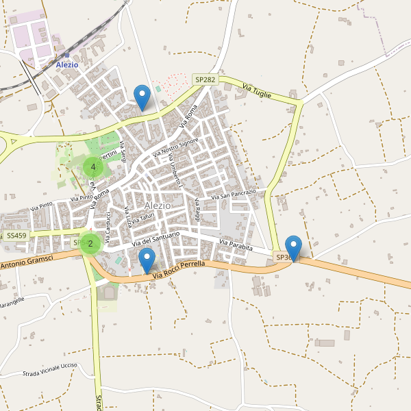 Thumbnail mappa parcheggi di Alezio