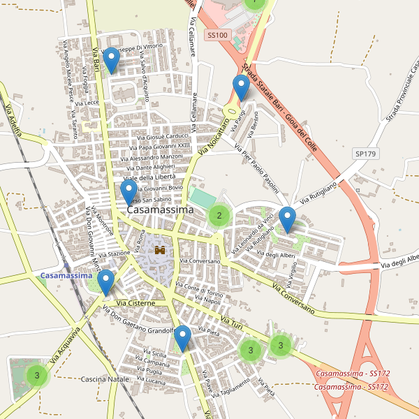 Thumbnail mappa parcheggi di Casamassima