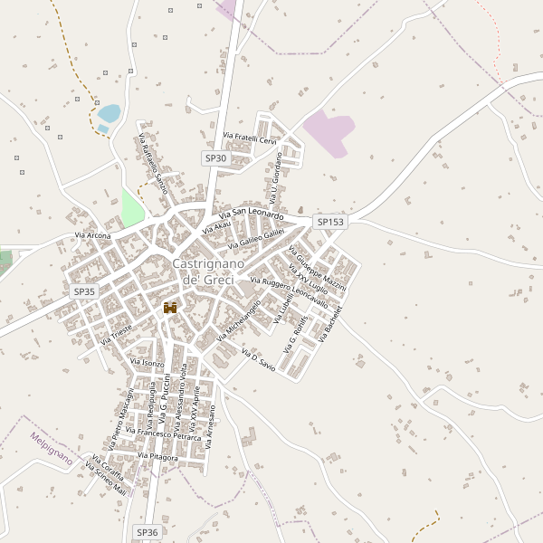 Thumbnail mappa parcheggi di Castrignano de' Greci