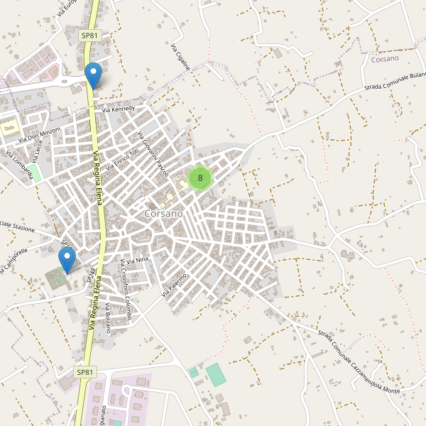 Thumbnail mappa parcheggi di Corsano