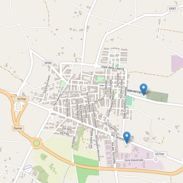 Thumbnail mappa parcheggi di Fragagnano