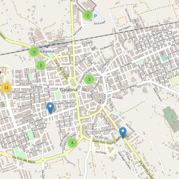 Thumbnail mappa parcheggi di Galatina