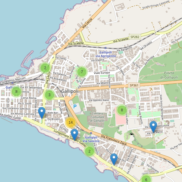 Thumbnail mappa parcheggi di Gallipoli