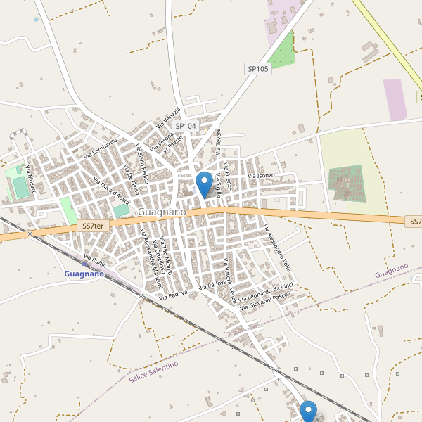 Thumbnail mappa parcheggi di Guagnano