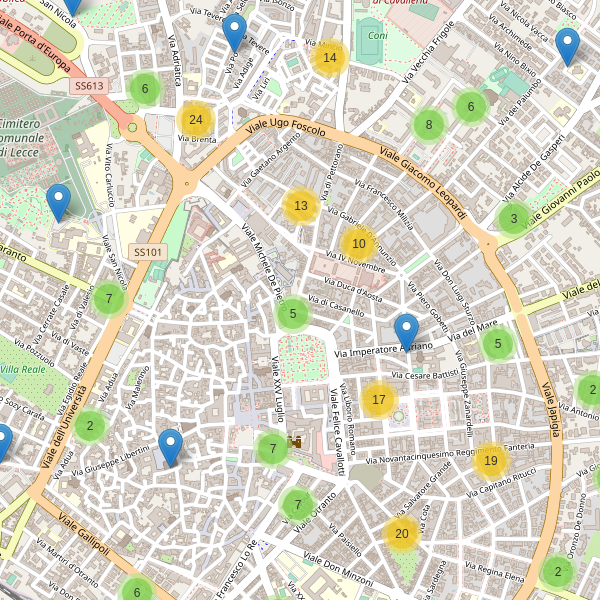Thumbnail mappa parcheggi di Lecce