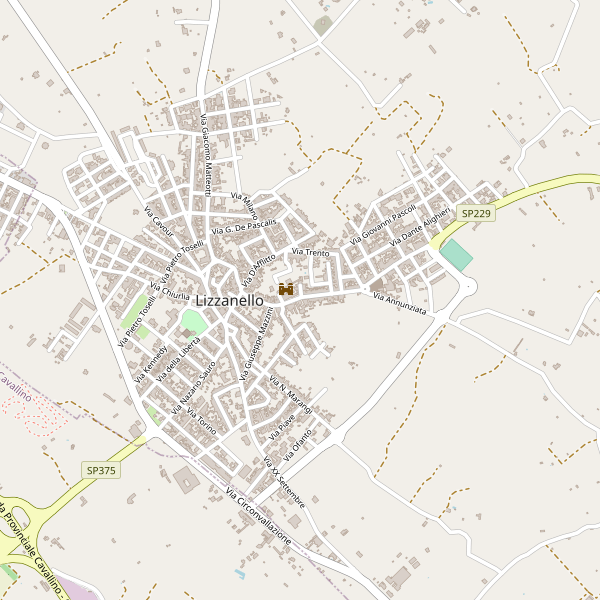 Thumbnail mappa parcheggi di Lizzanello