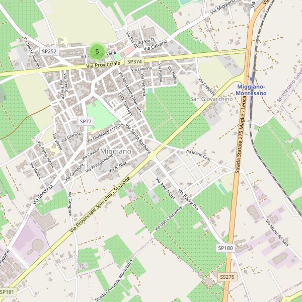 Thumbnail mappa parcheggi di Miggiano