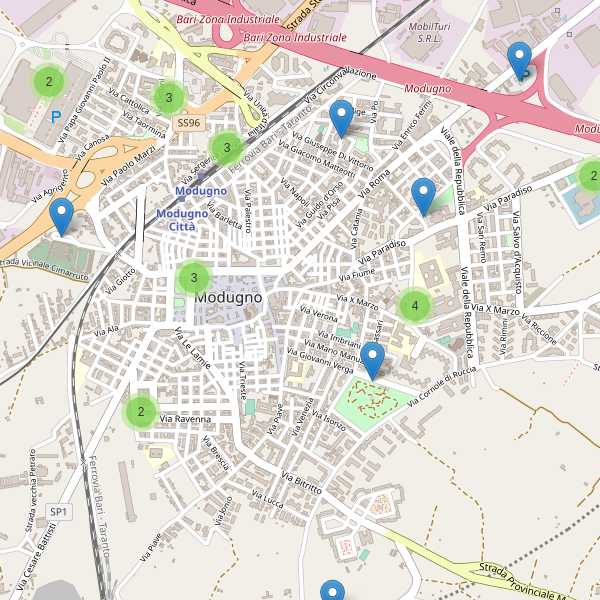 Thumbnail mappa parcheggi di Modugno