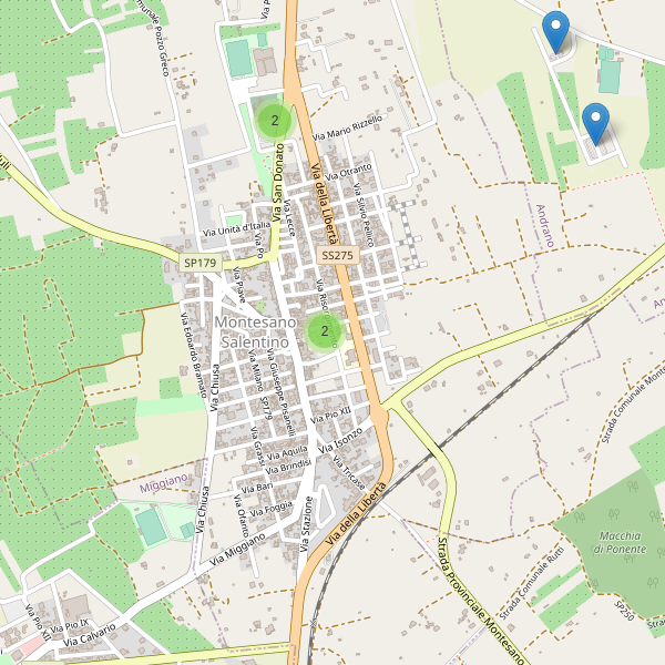 Thumbnail mappa parcheggi di Montesano Salentino