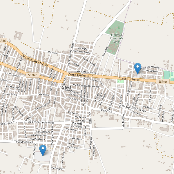 Thumbnail mappa parcheggi di Sava
