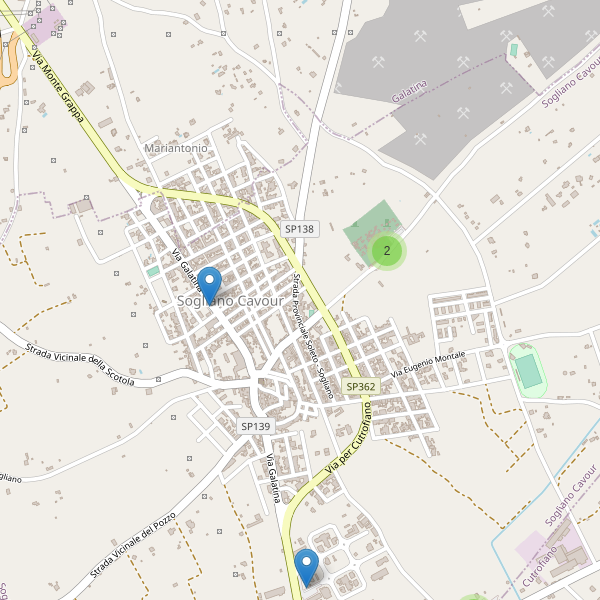 Thumbnail mappa parcheggi di Sogliano Cavour